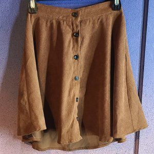 Fall Brown/Orange Button Down Skirt